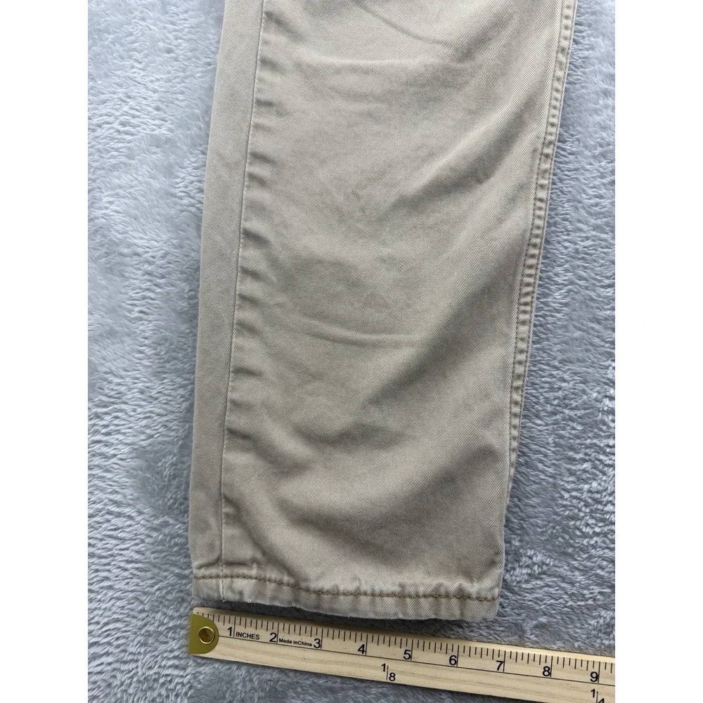 Levi's 508 Jeans Mens 34x34 Khaki Tan Pants Zip Fly Cotton (34x32 Measured)